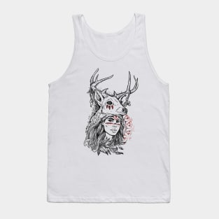 Deer priestess Tank Top